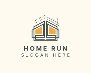 Home Structure Blueprint logo design