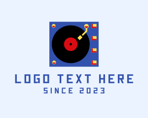 Player - Retro Vinyl Player logo design