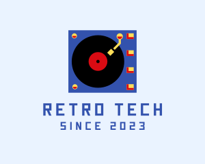 Retro Vinyl Player  logo design