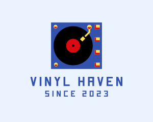 Vinyl - Retro Vinyl Player logo design