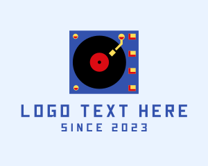 Vinyl - Retro Vinyl Player logo design