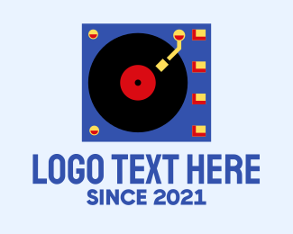 Retro Vinyl Player  Logo