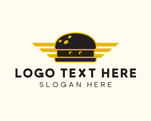 Dinner - Aviation Wing Burger logo design