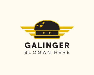 Lunch - Aviation Wing Burger logo design