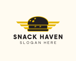 Aviation Wing Burger logo design