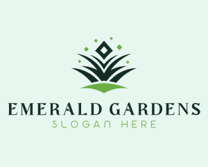 Diamond Grass Lawn Care logo design