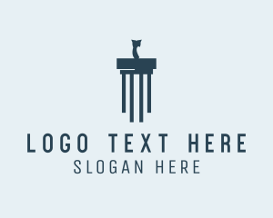 Court House - Legal Owl Column Financing logo design