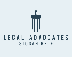 Legal Owl Column Financing logo design