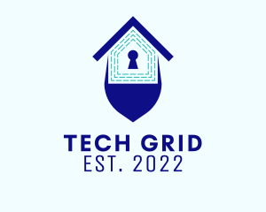 Grid - Shield Home Surveillance logo design