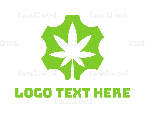 Green Cog Marijuana Logo