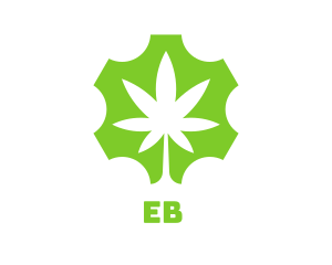 Oil - Green Cog Marijuana logo design