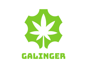 Cannabis - Green Cog Marijuana logo design