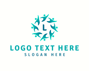 Labor Group - People Group Social Community logo design