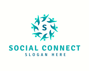 People Group Social Community logo design