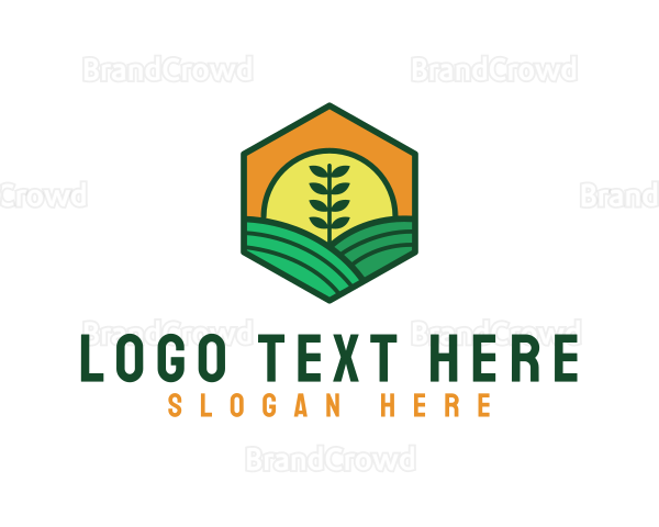 Wheat Farm Field Logo