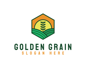 Wheat - Wheat Farm Field logo design