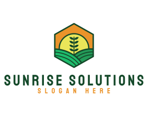 Wheat Farm Field logo design