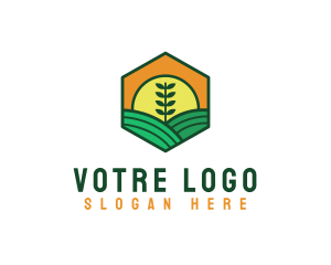 Agriculture - Wheat Farm Field logo design