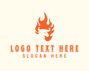 Meat - Flaming Roast Barbecue logo design