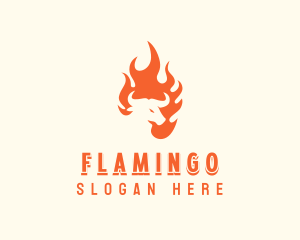 Flaming Roast Barbecue Logo