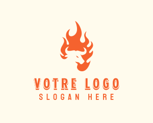 Roast - Flaming Roast Barbecue logo design