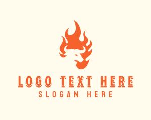 Flaming Roast Barbecue Logo