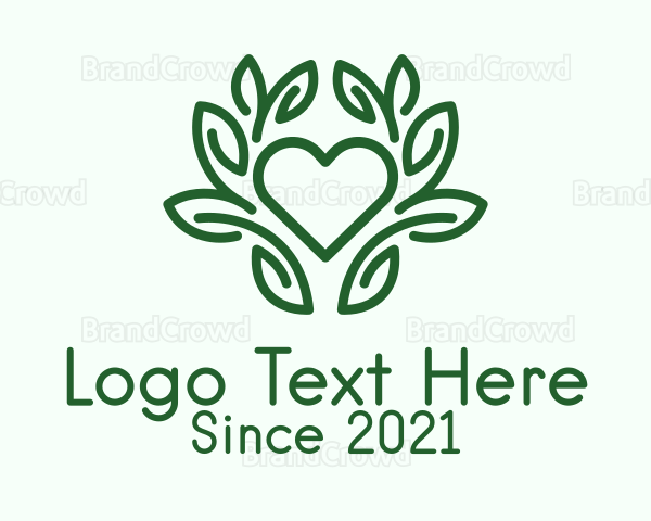 Green Plant Heart Logo