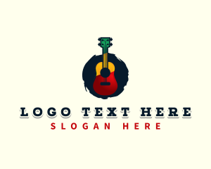 Acoustic - Reggae Guitar Instrument logo design