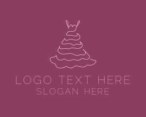 Fashion Designer - Pink Feminine Dress logo design