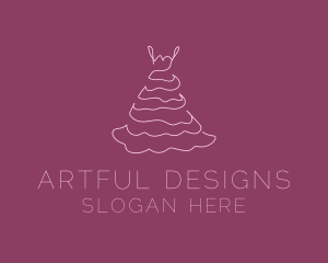 Pink Feminine Dress logo design