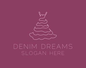 Pink Feminine Dress logo design