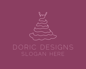 Pink Feminine Dress logo design