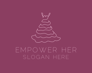 Pink Feminine Dress logo design