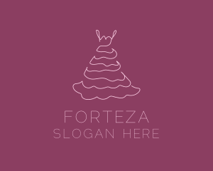 Pink Feminine Dress logo design