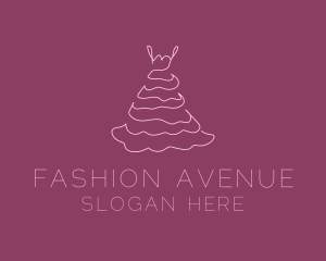 Garments - Pink Feminine Dress logo design