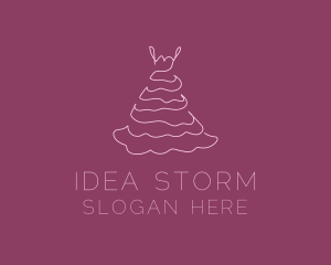 Pink Feminine Dress logo design