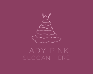 Pink Feminine Dress logo design