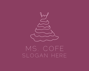 Pink Feminine Dress logo design