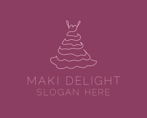 Pink Feminine Dress logo design