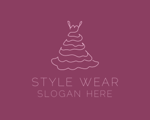 Wear - Pink Feminine Dress logo design