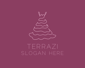 Pink Feminine Dress logo design