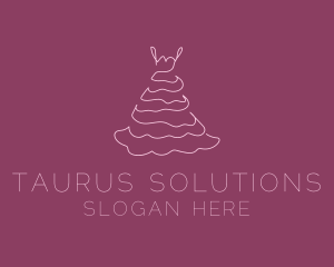 Pink Feminine Dress logo design