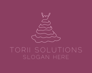 Pink Feminine Dress logo design