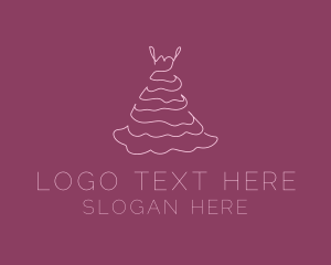 Pink Feminine Dress Logo