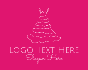 Fashionista - Pink Dress logo design