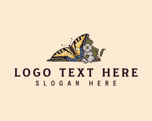 Map - Virginia Swallowtail Butterfly logo design