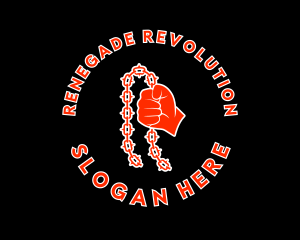 Rebel - Red Protester Riot logo design