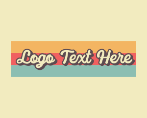 Wordmark - Hippie Retro Business logo design