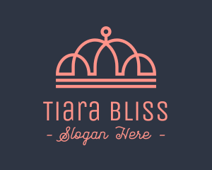 Tiara - Pink Princess Tiara logo design