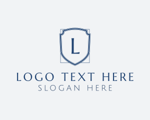 Old School - Minimalist Security Shield logo design